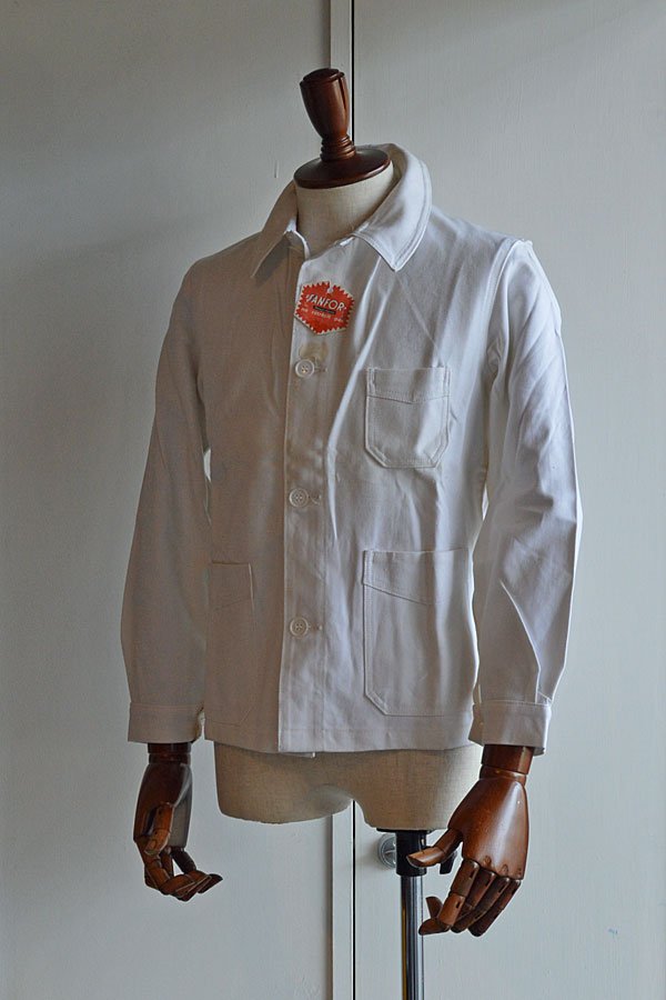 画像1: 1940s〜50s デッドストックヴァルカンフレンチワークジャケット フレンチツイル Vintage French Work Jacket Dead Stock LE BEAU-FORT