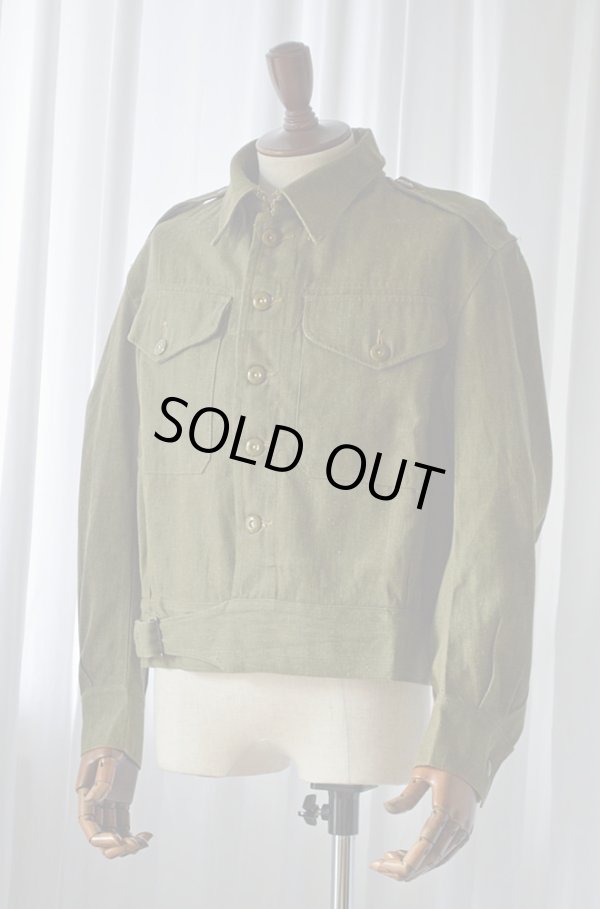 画像1: 1954'S デッドストック ヴィンテージ ブリティッシュアーミー  グリーンデニムジャケット Vintage British Army Green Denim Jacket Dead Stock