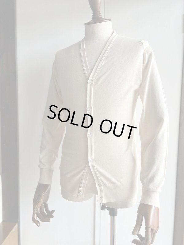 画像1: ジョンスメドレー カーディガン シーアイランドコットン 30ゲージ JOHN SMEDLEY WHITCHURCH