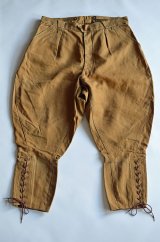 画像: 1930s〜40s ヴィンテージハンティングジョッパーズ フレンチリネン Vintage Hunting Jodhpurs Trousers French Linen