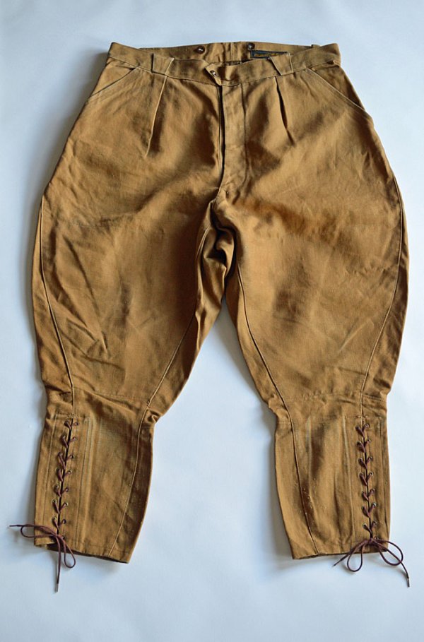 画像1: 1930s〜40s ヴィンテージハンティングジョッパーズ フレンチリネン Vintage Hunting Jodhpurs Trousers French Linen